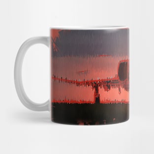 Military Fighter Jet Sunset Mug